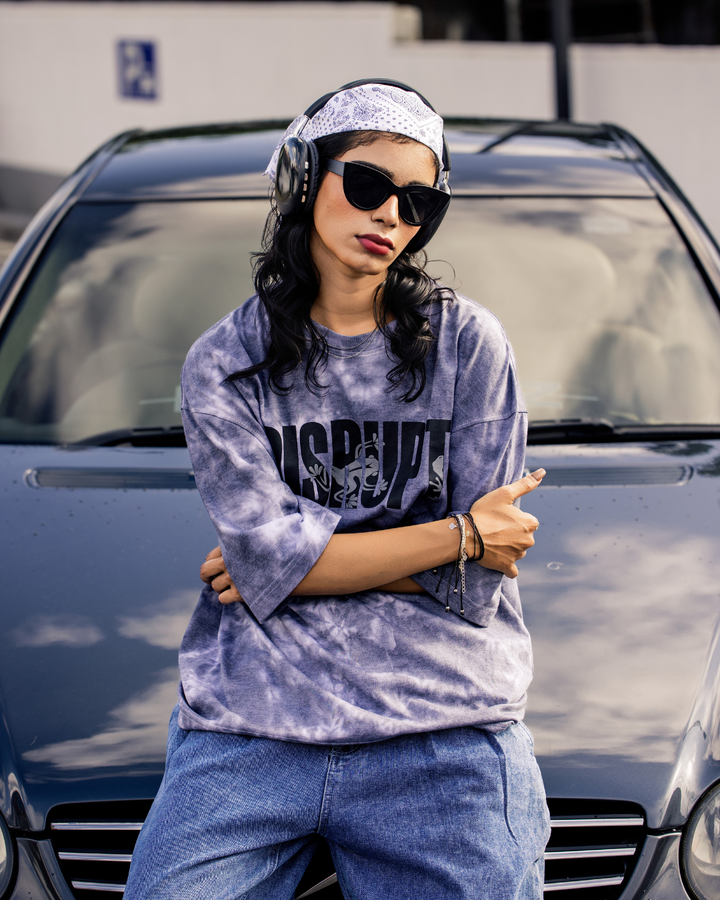 DISTRUPT BLACK & WHITE BAGGY TEE