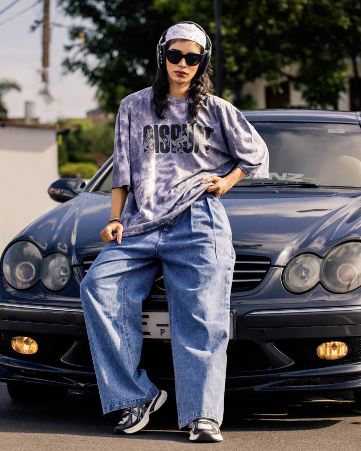 DISTRUPT BLACK & WHITE BAGGY TEE