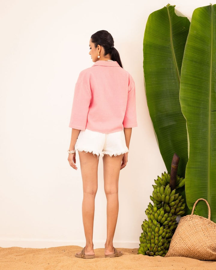 ZERAH SHORT SLEEVE CROP TOP