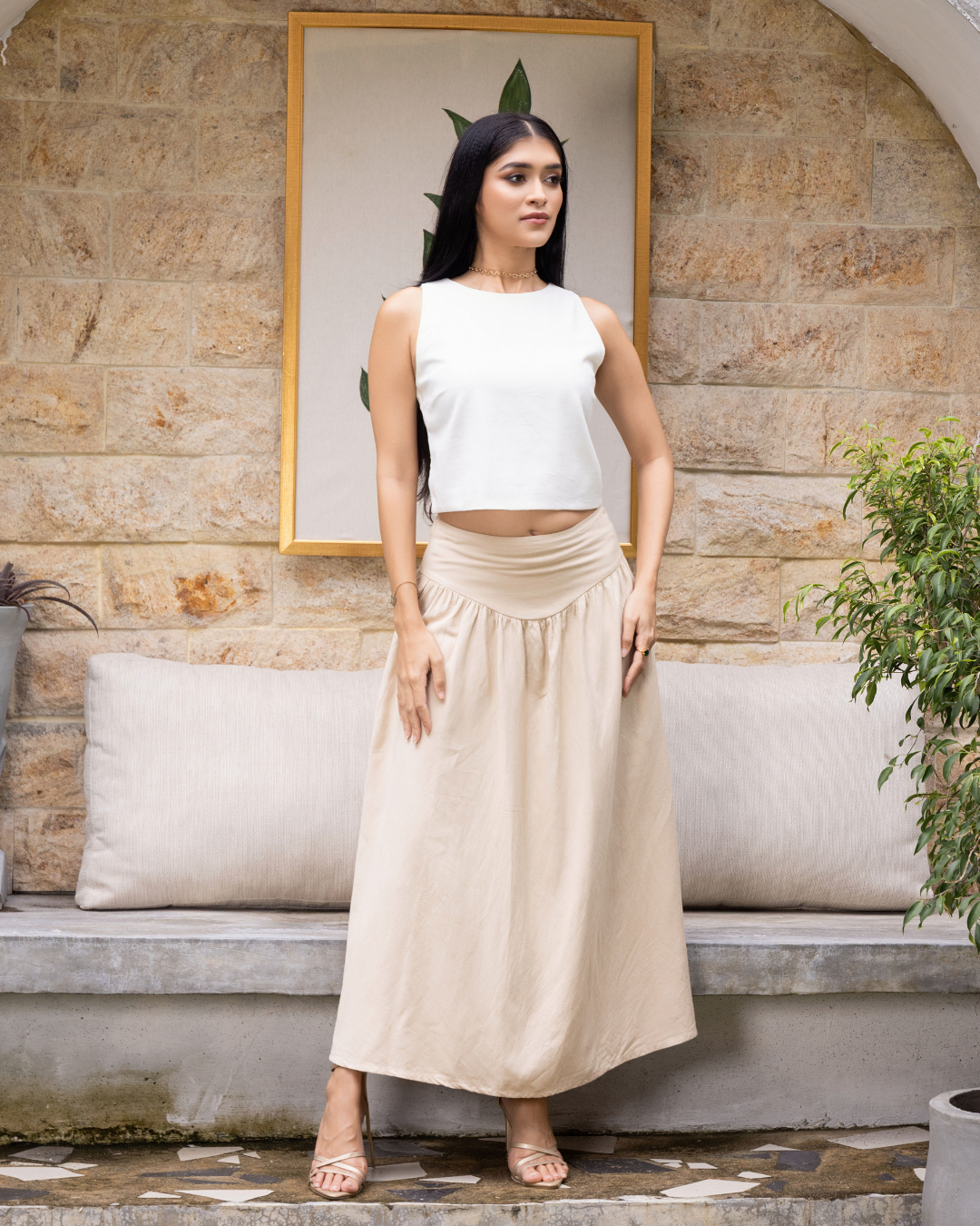 ZELINA WHITE CROP TOP