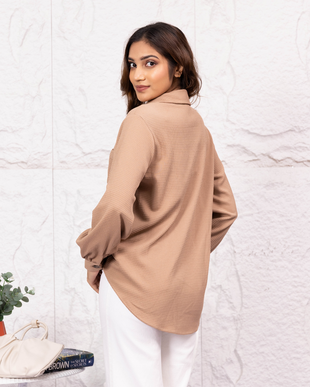 INDIE KNIT BEIGE SHIRT
