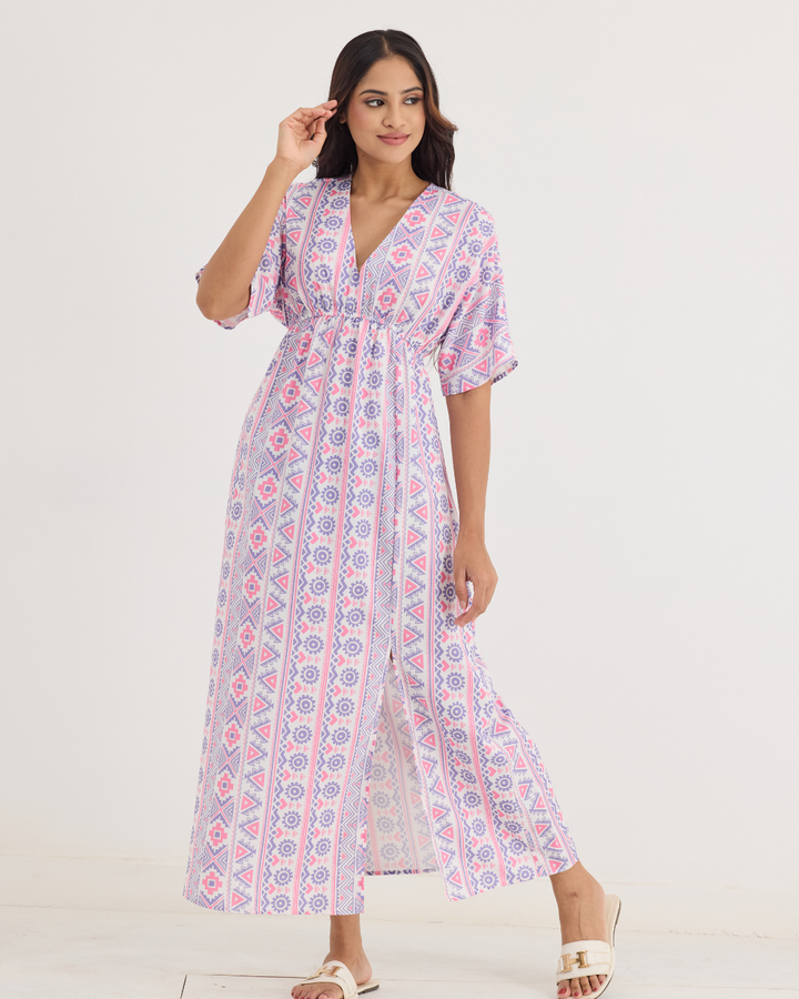 BOHEMIAN PRINTED DRESS