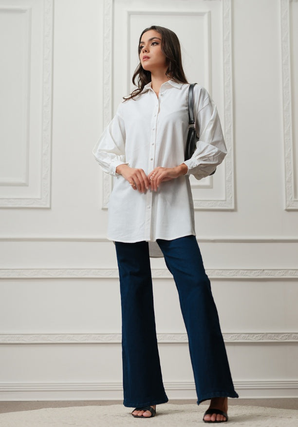 AMORA OFF WHITE SHIRT