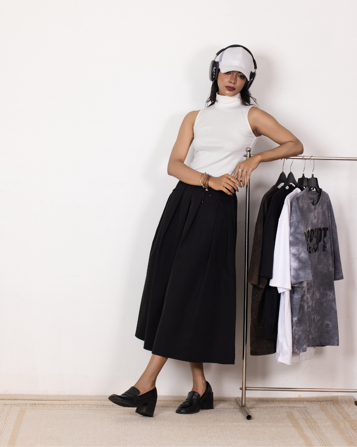 NOLAN TURTLE NECK WHITE TOP