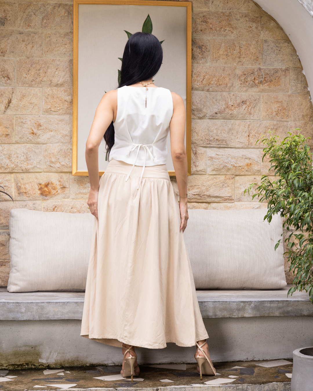 ZELINA WHITE CROP TOP