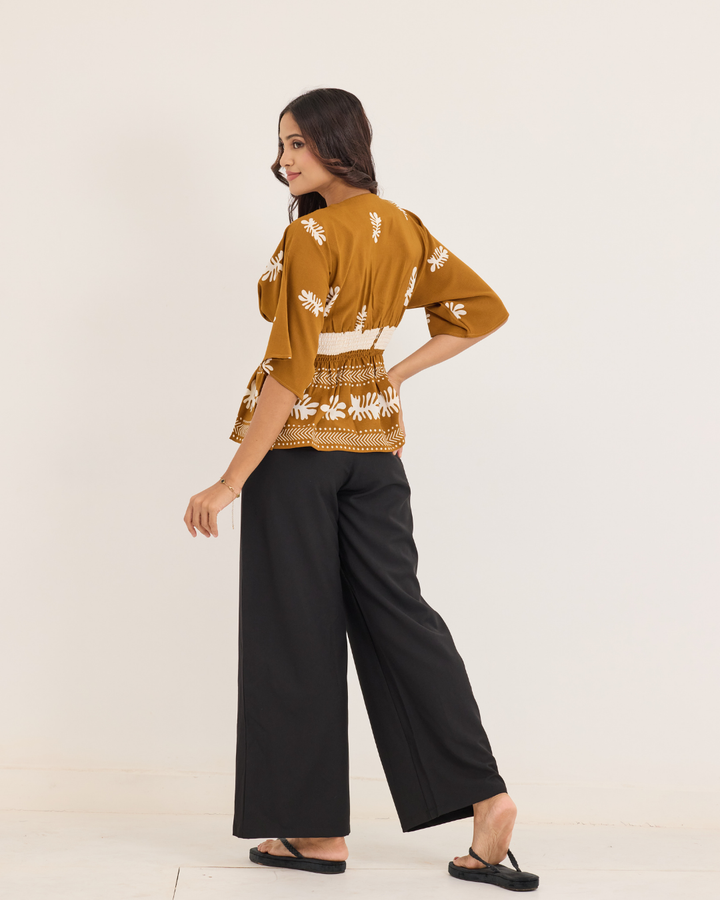LAVONA SMOCKED BLOUSE
