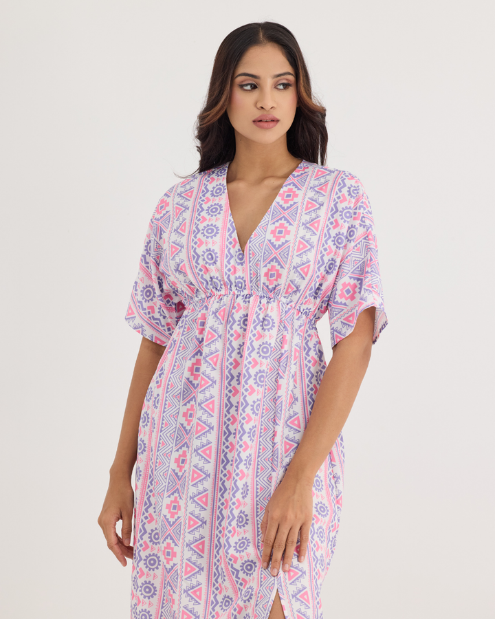 BOHEMIAN PRINTED DRESS