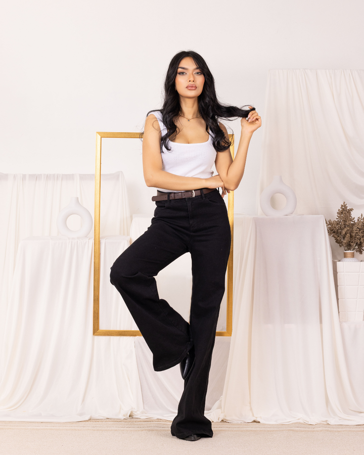 KAYLA OFF WHITE RIB TOP