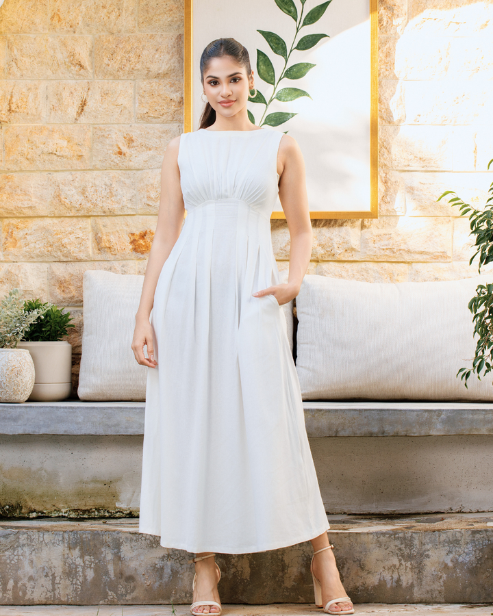 NAYRA WHITE MAXI DRESS