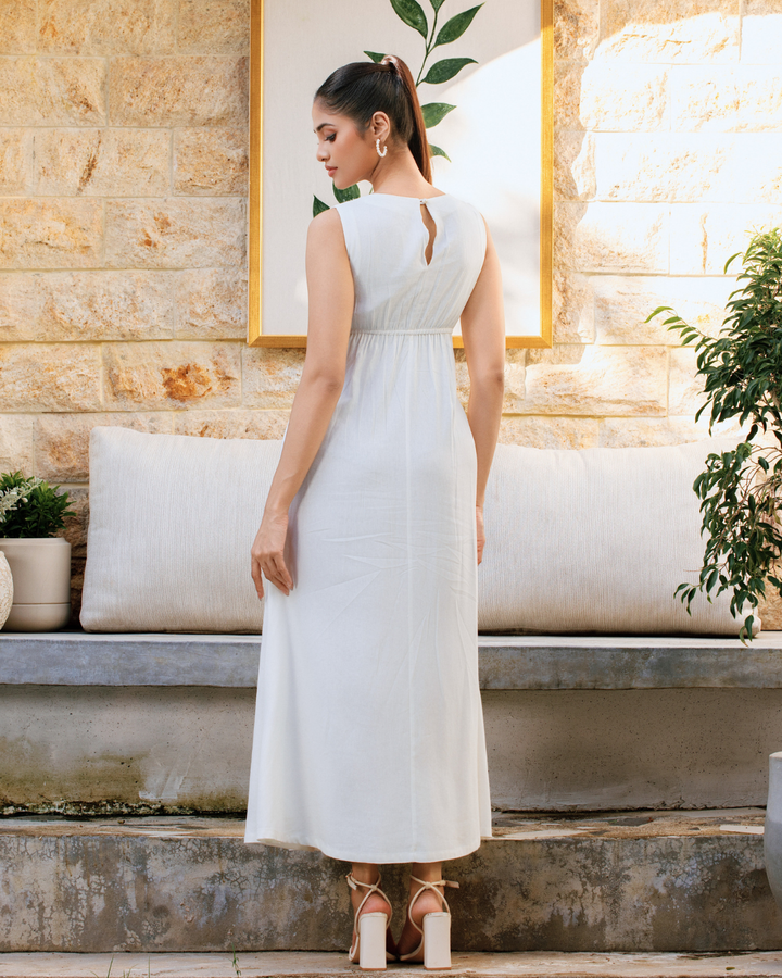 NAYRA WHITE MAXI DRESS