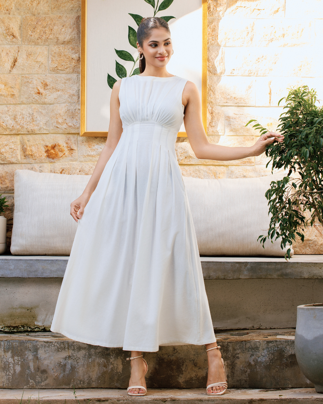 NAYRA WHITE MAXI DRESS