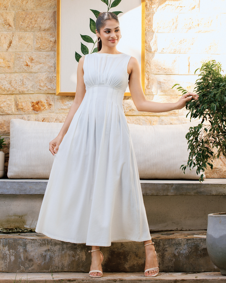 NAYRA WHITE MAXI DRESS