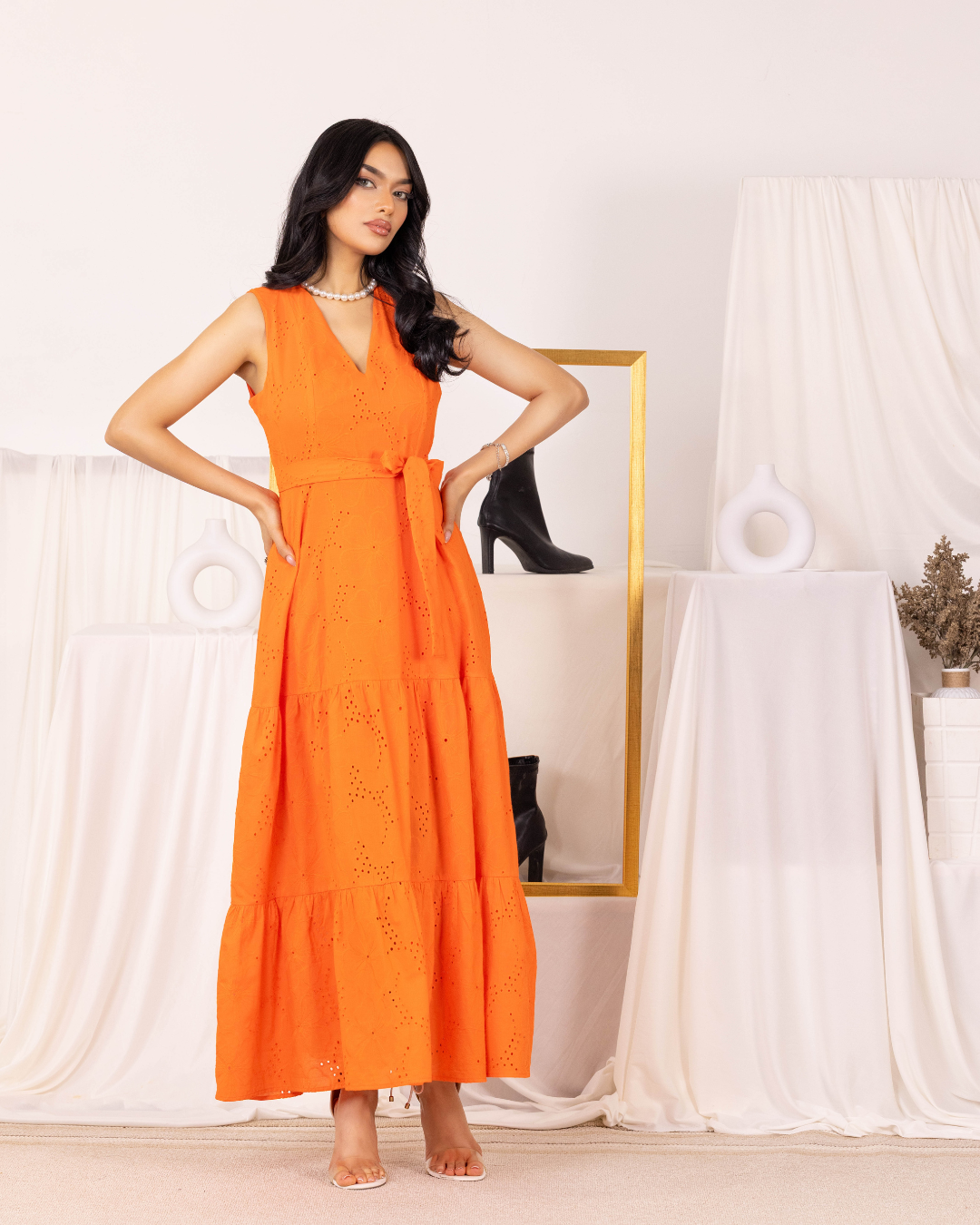 MAIELLA V NECK MAXI DRESS