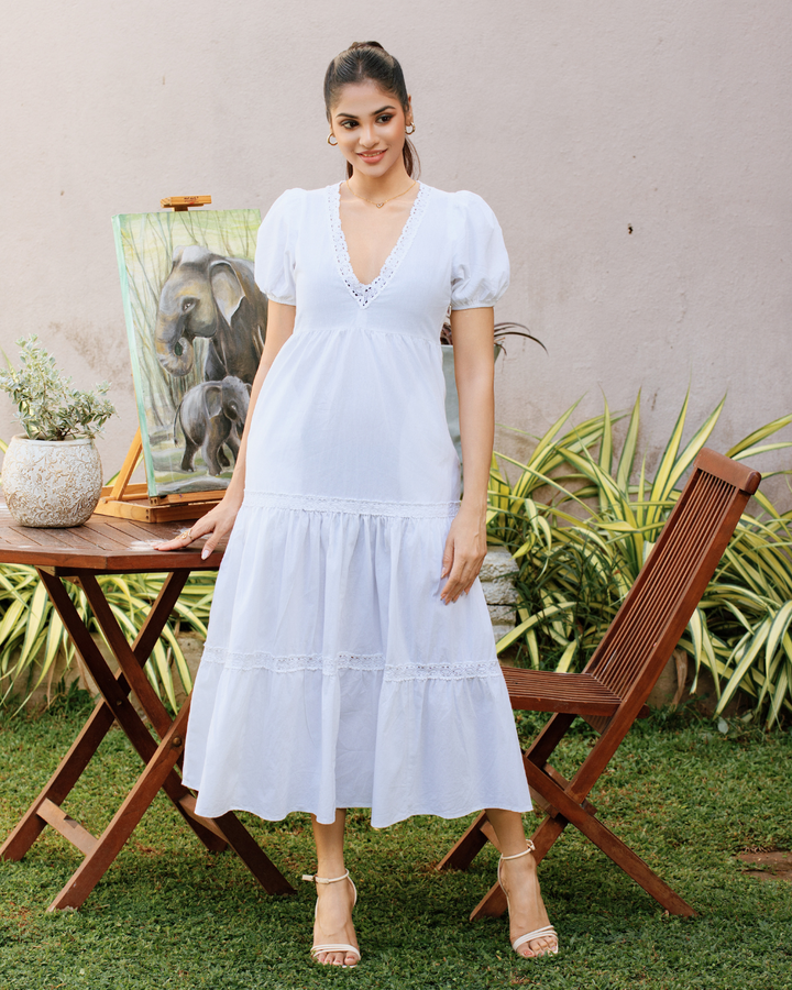 ASTRID WHITE MAXI DRESS