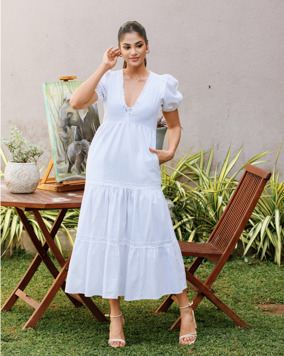 ASTRID WHITE MAXI DRESS