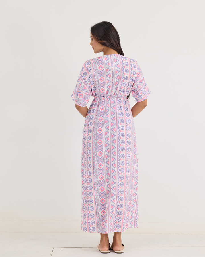 BOHEMIAN PRINTED DRESS