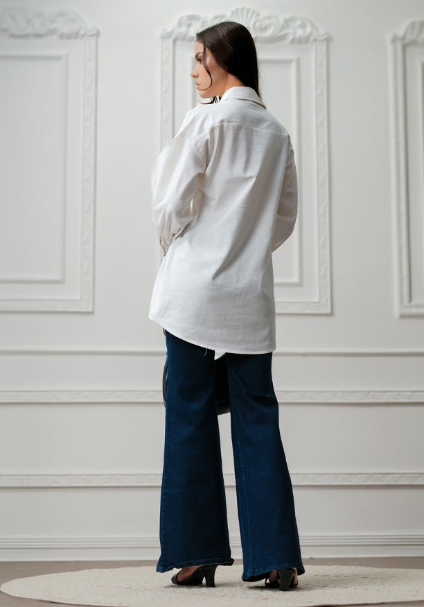 AMORA OFF WHITE SHIRT