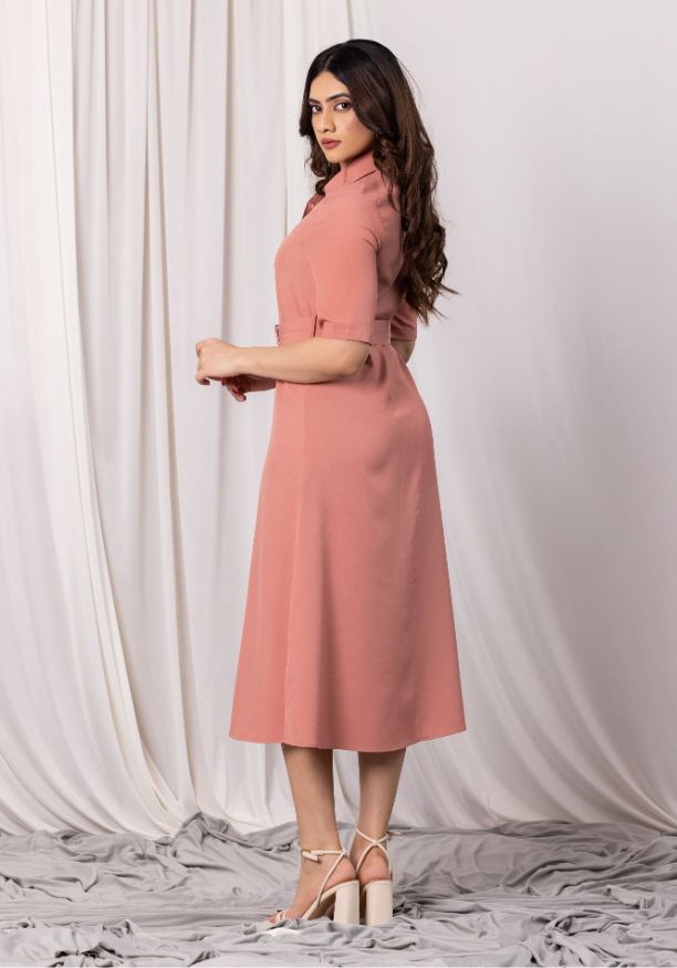 FLORA FLORAL PINK DRESS