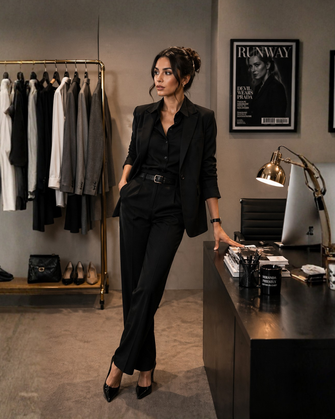 LISA LONG SLEEVE BLACK BLOUSE