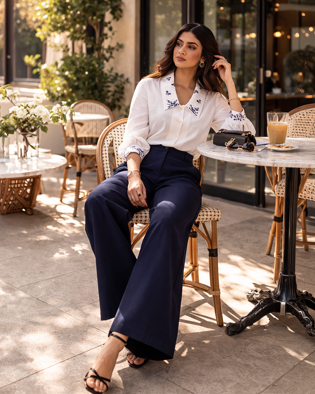 LORA PRINTED WHITE SHIRT
