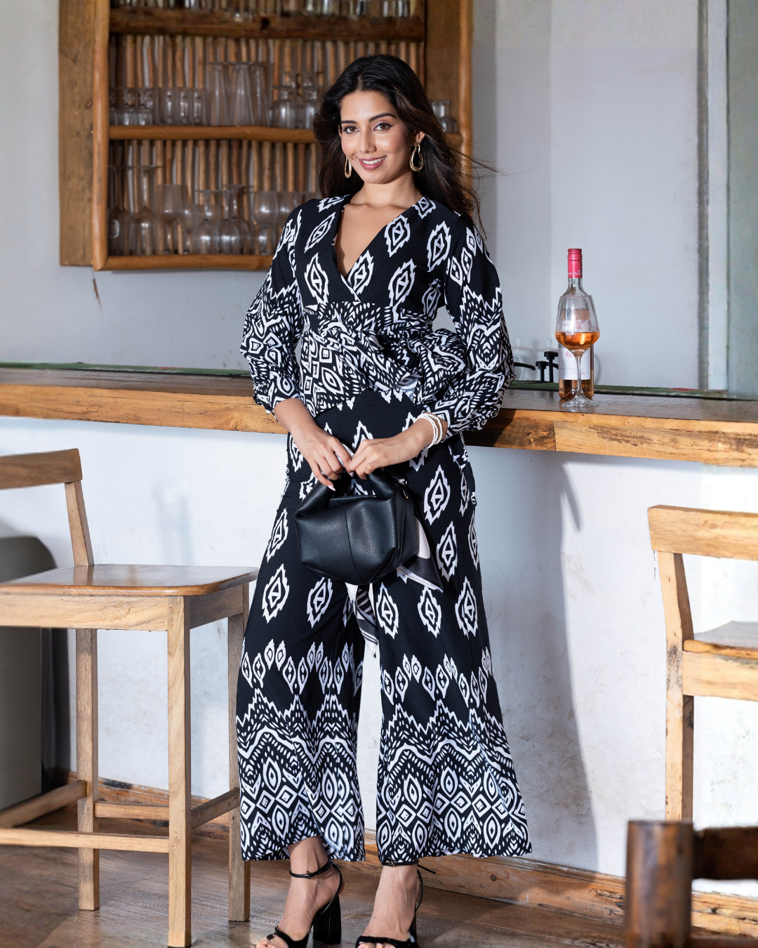 BIANCA PRINTED BLACK TOP