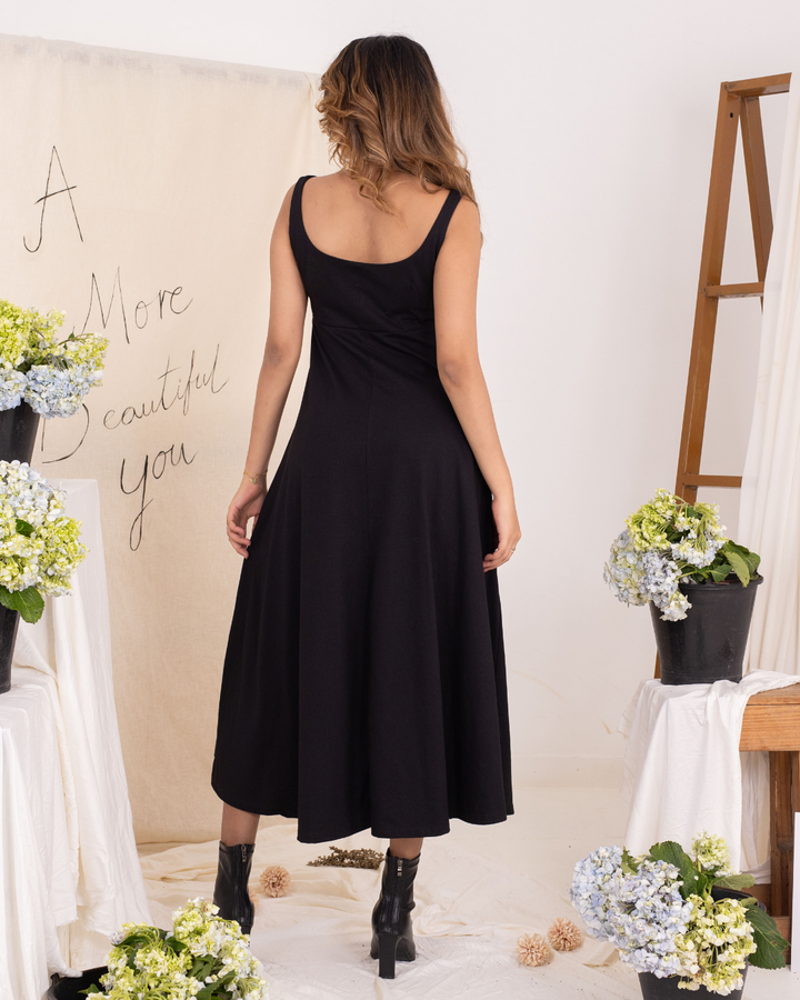 VIANNA BLACK STRAP DRESS