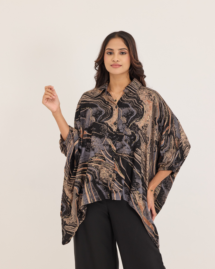 AIDA BAGGY BLACK SHIRT