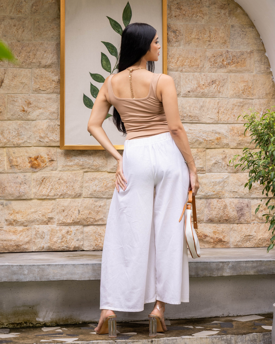 KAYLA LIGHT BROWN RIB TOP