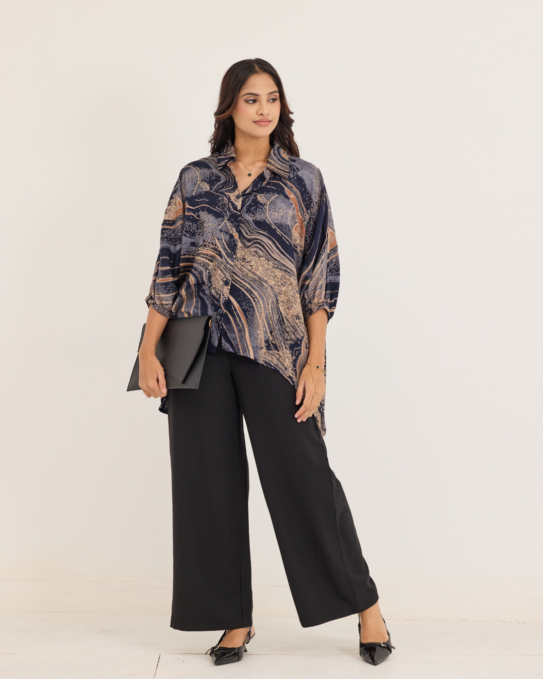 AIDA BAGGY BLUE SHIRT
