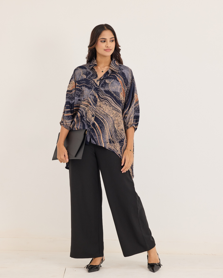 AIDA BAGGY BLUE SHIRT