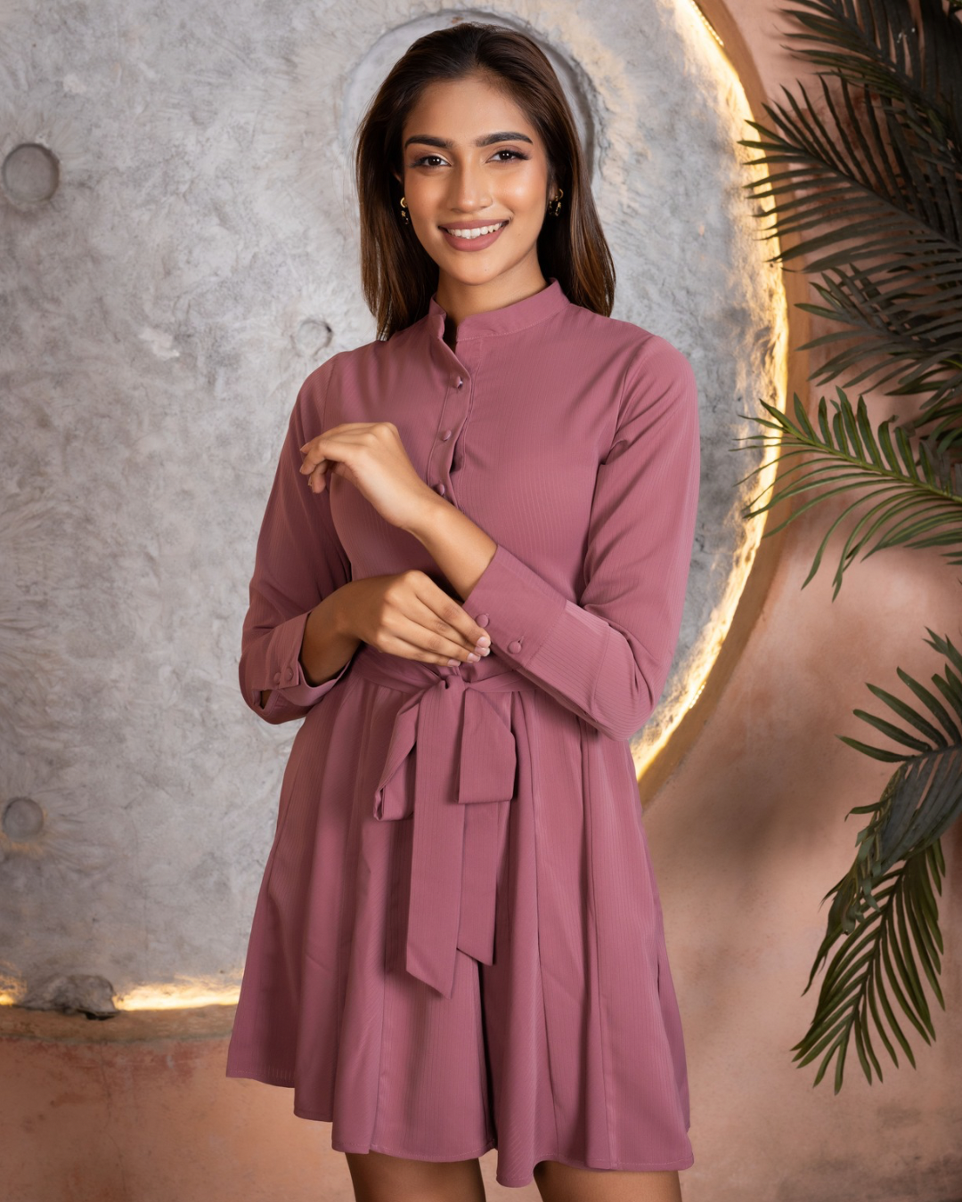 BIANCA FRONT KNOT SHORT DRESS