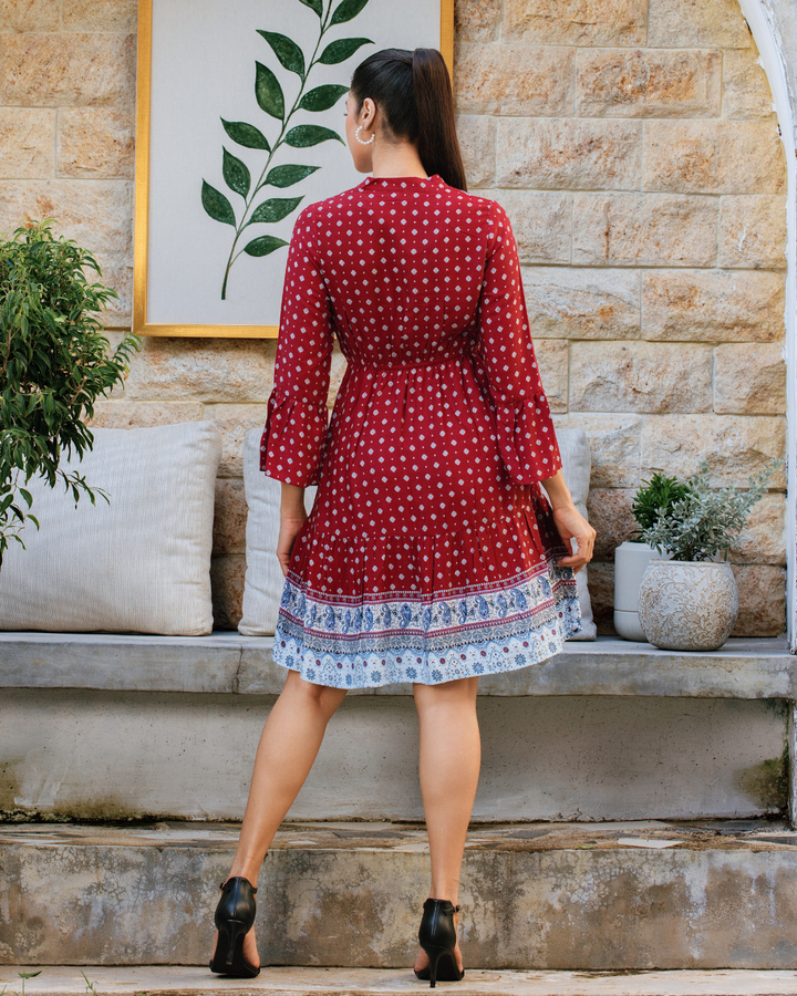 BOHEMIAN SHORT DRESS