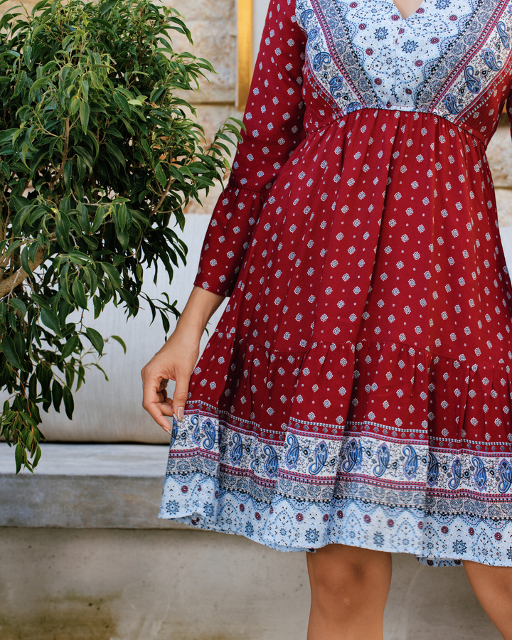 BOHEMIAN SHORT DRESS
