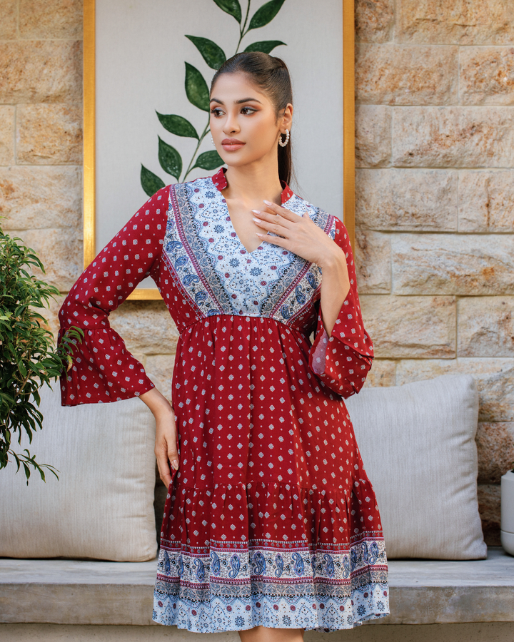 BOHEMIAN SHORT DRESS