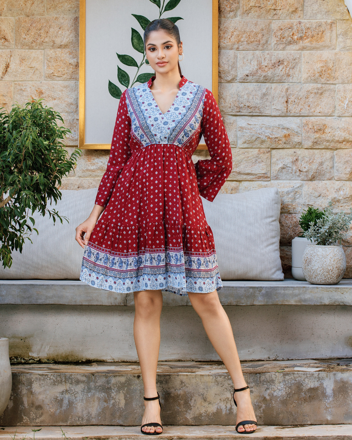 BOHEMIAN SHORT DRESS
