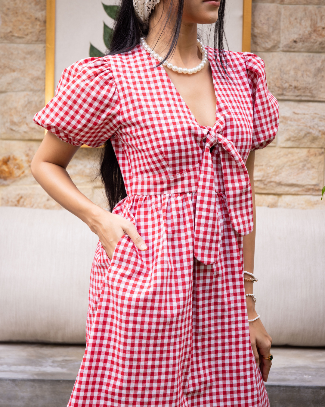 LILIANA PUFF SLEEVE SHORT DRESS