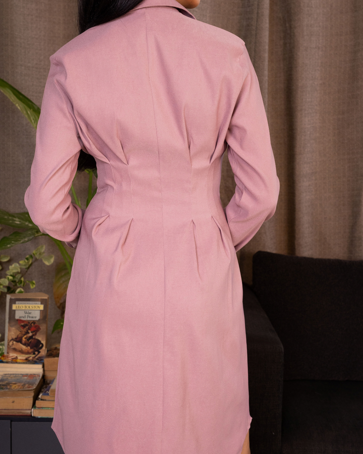 LIARA PINK COLLARED SHORT DRESS