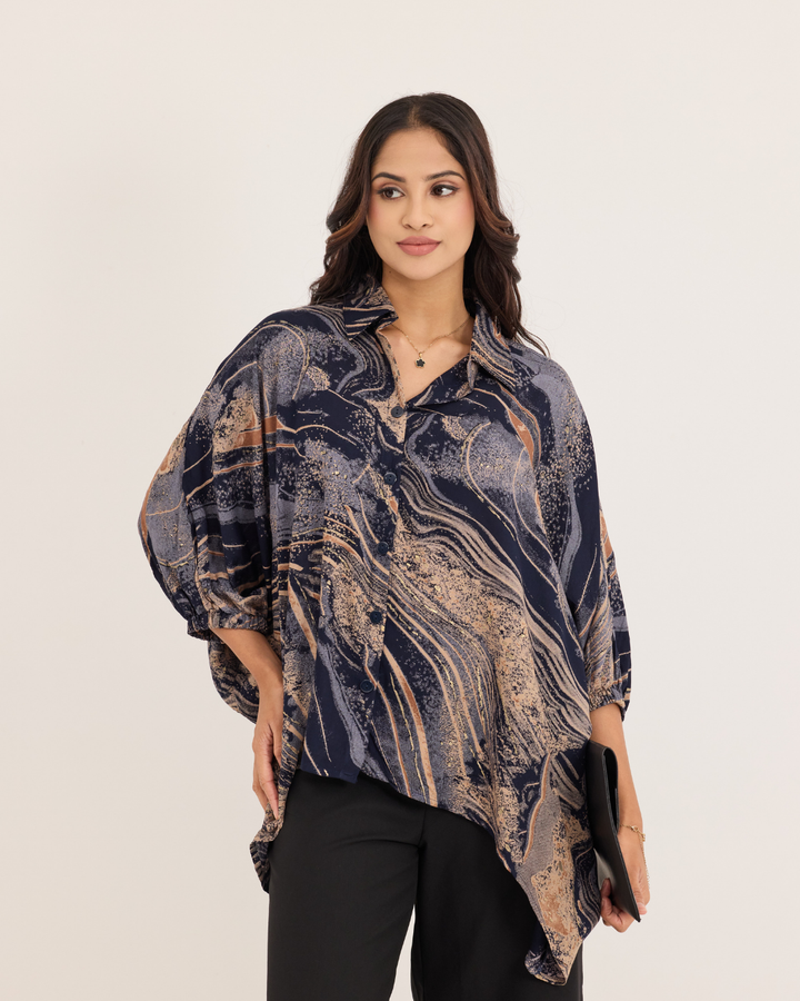 AIDA BAGGY BLUE SHIRT