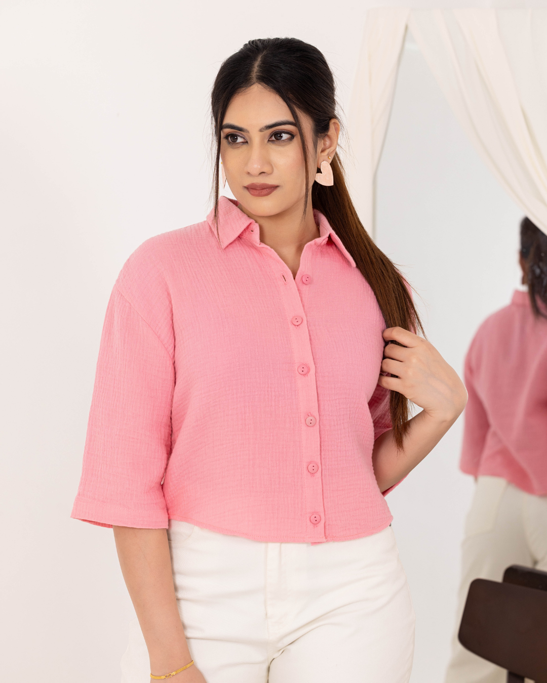 ZERAH SHORT SLEEVE CROP TOP