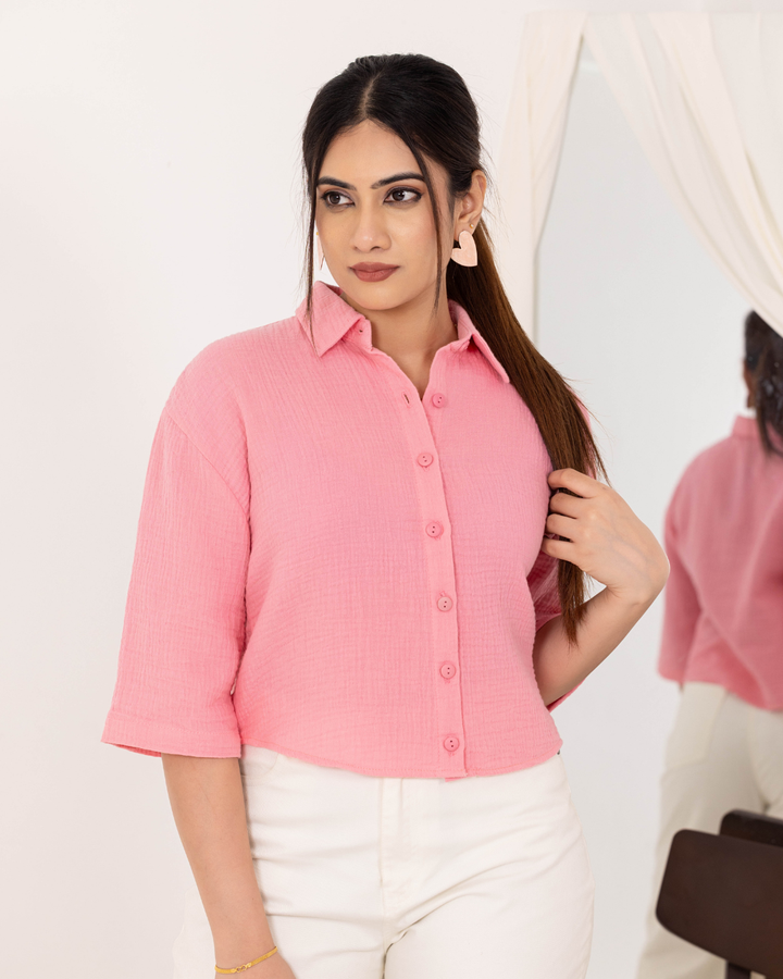 ZERAH SHORT SLEEVE CROP TOP