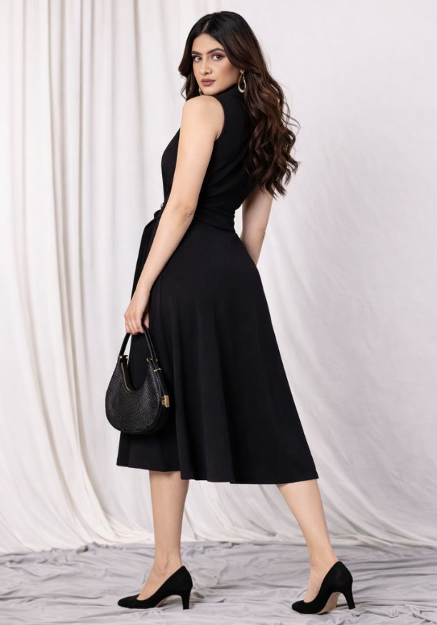 KATEY SLEEVELESS BLACK DRESS
