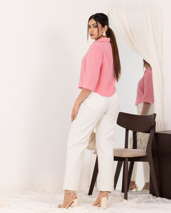 ZERAH SHORT SLEEVE CROP TOP