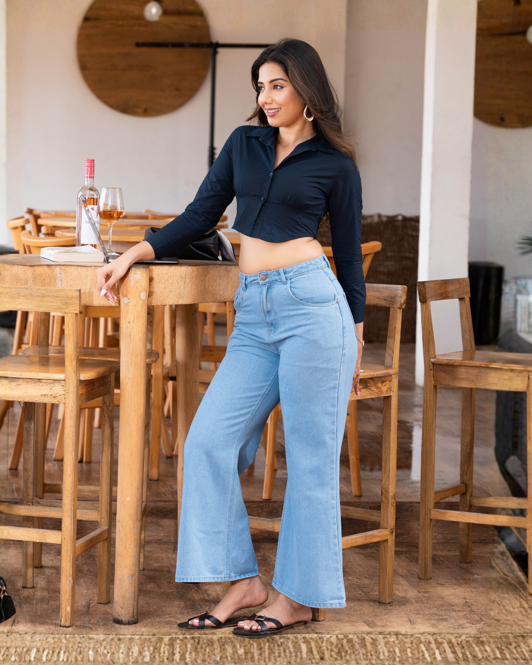 NON STRECH BOOTCUT L/BLUE JEANS