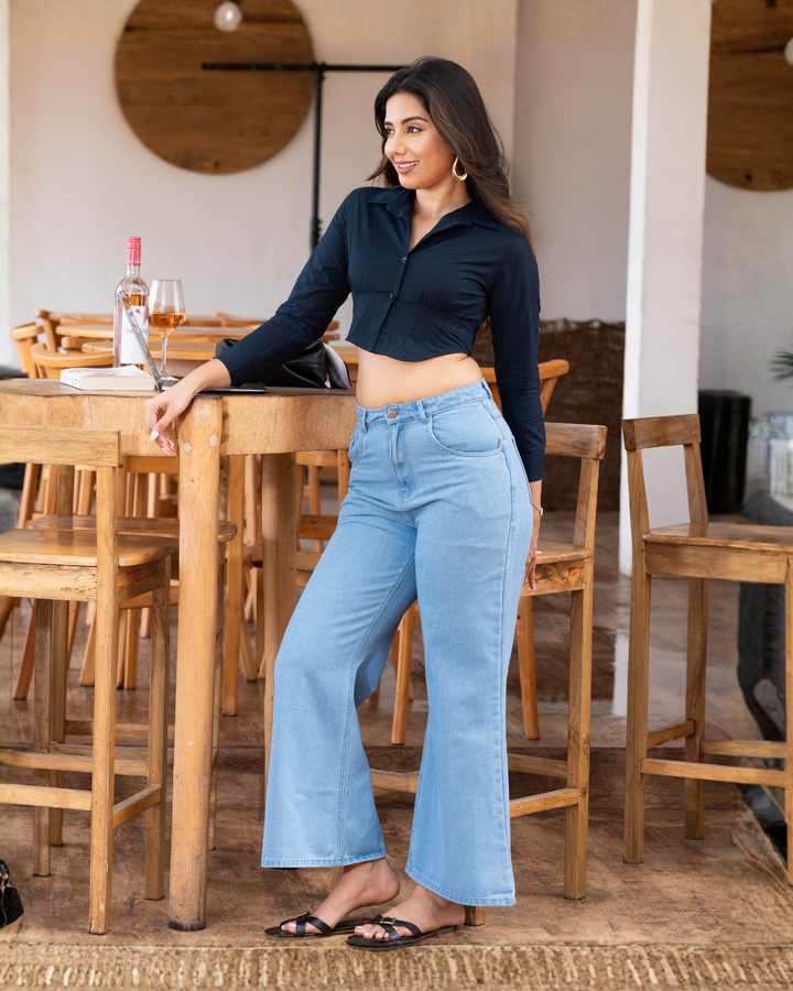 NON STRECH BOOTCUT L/BLUE JEANS