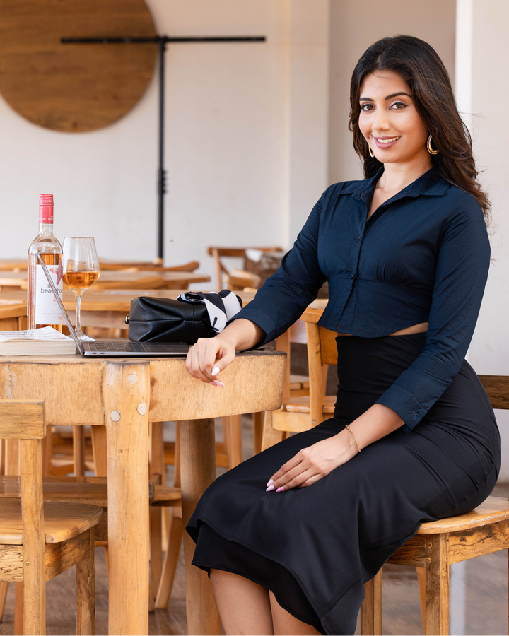 ELNA LONG SLEEVE CROP SHIRT