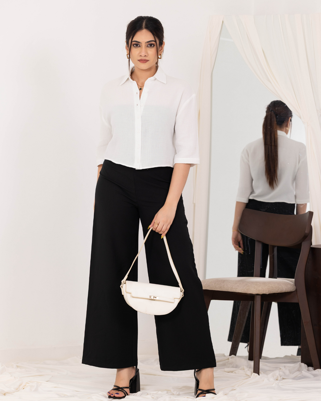 ZERAH SHORT SLEEVE CROP TOP