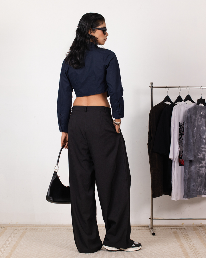 ELNA LONG SLEEVE CROP SHIRT