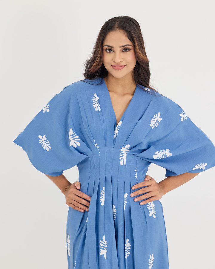 ANDRA PLEATED MAXI DRESS