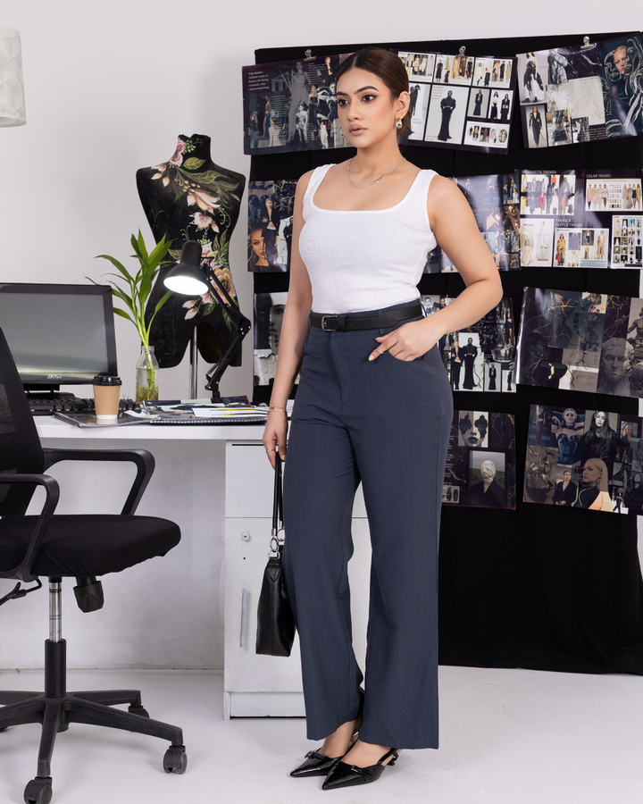KAYLA OFF WHITE RIB TOP
