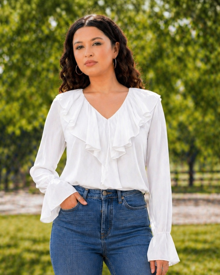 ELSIE RUFFLED BLOUSE